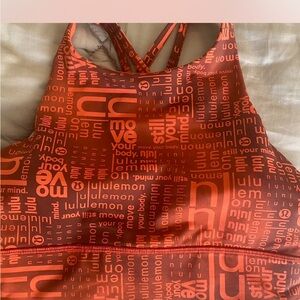 SOLD-LULULEMON-Like New Graphic Sports Bra/crop tank-Excellent Condition